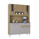 Cozinha-Compacta-8-Portas-1-Gaveta-Coral-Poquema
