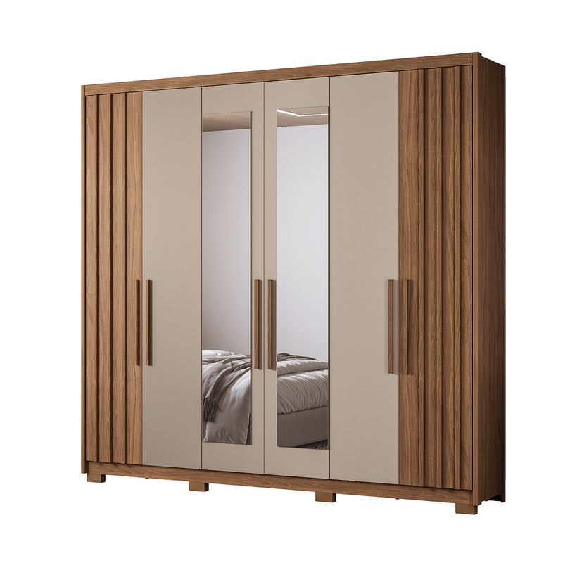 Guarda-Roupa-Casal-Ripado-com-Espelho-6-Portas-e-Pes-Atlanta-Moval