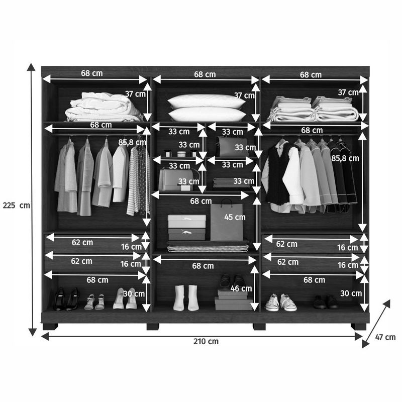 Guarda-Roupa-Casal-6-Portas-com-Pes-New-Master-Benetil