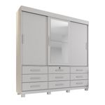 Guarda-Roupa-Casal-com-Espelho-3-Portas-de-Correr-9-Gavetas-com-Pes-Londres-Benetil