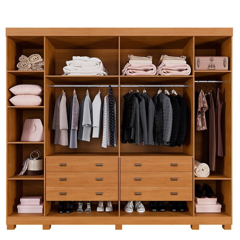Guarda-Roupa-Casal-Ripado-6-Portas-com-Pes-Arezzo-Benetil