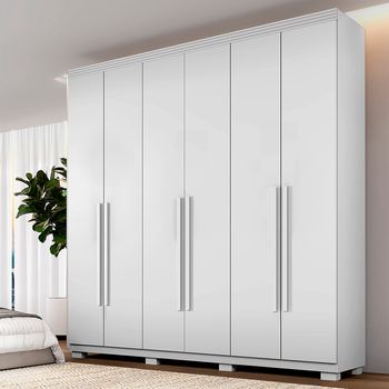 Guarda Roupa Casal 6 Portas com Pés Moscou Benetil