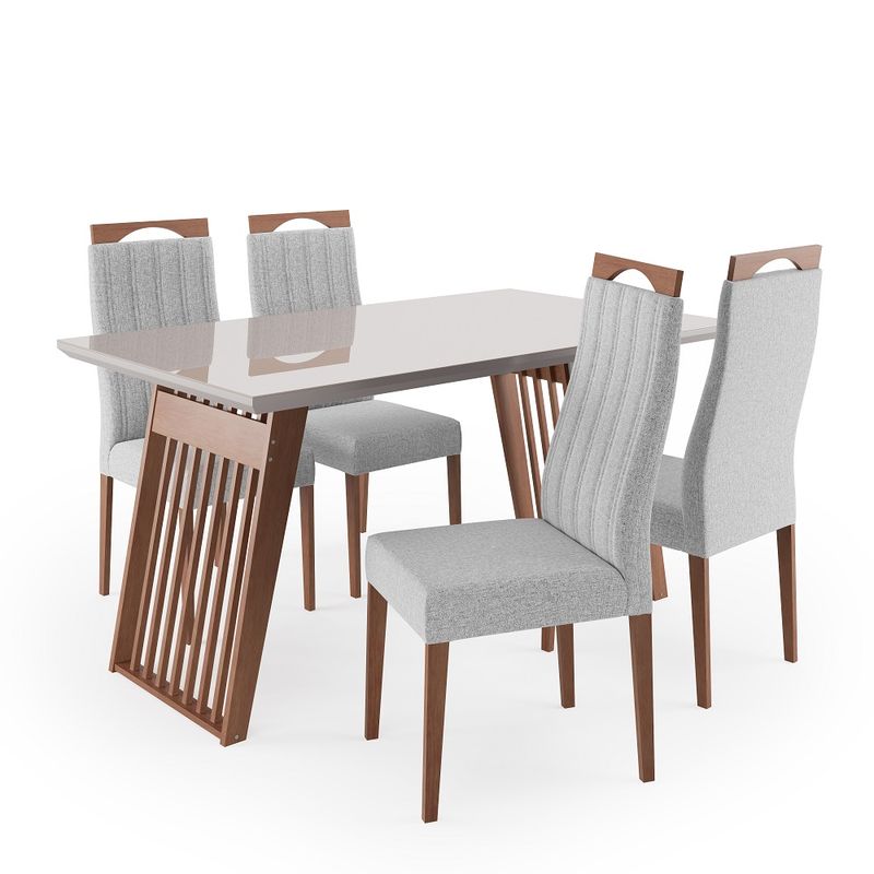 Conjunto Sala de Jantar Moscou com 4 Cadeiras Grecia Madetal