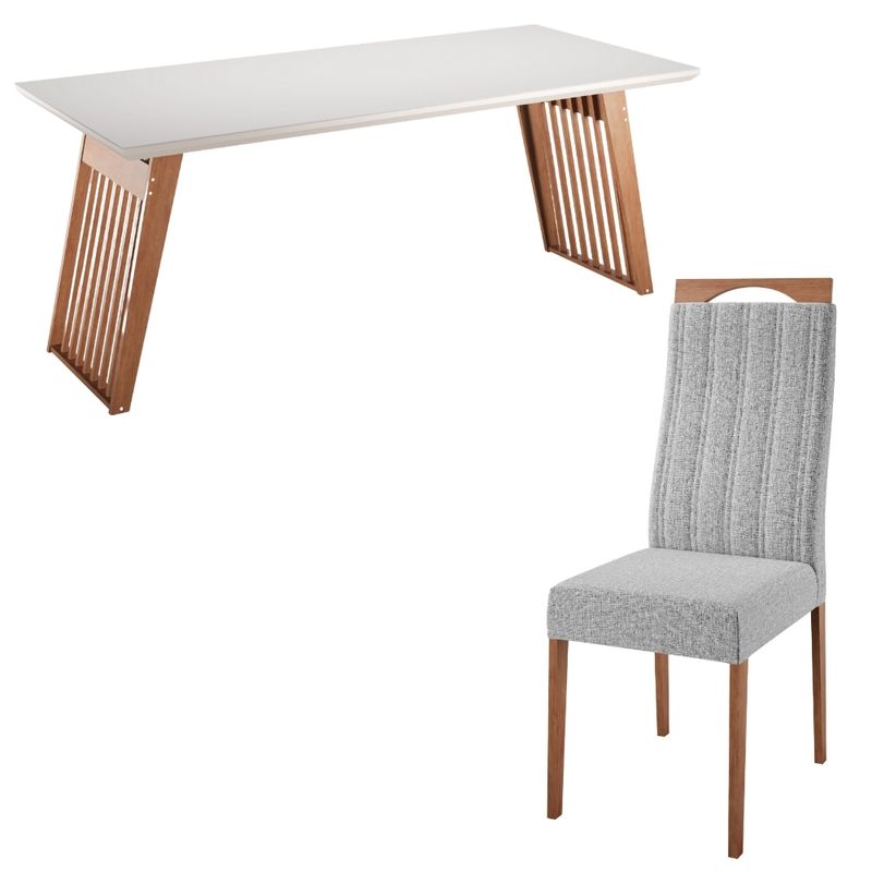 Conjunto Sala de Jantar Moscou com 4 Cadeiras Grecia Madetal