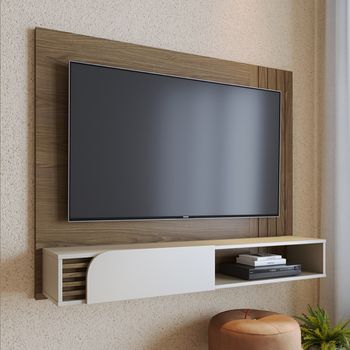 Painel Ripado para TV até 55 Polegadas 1 Porta Jurerê 1.6 Colibri