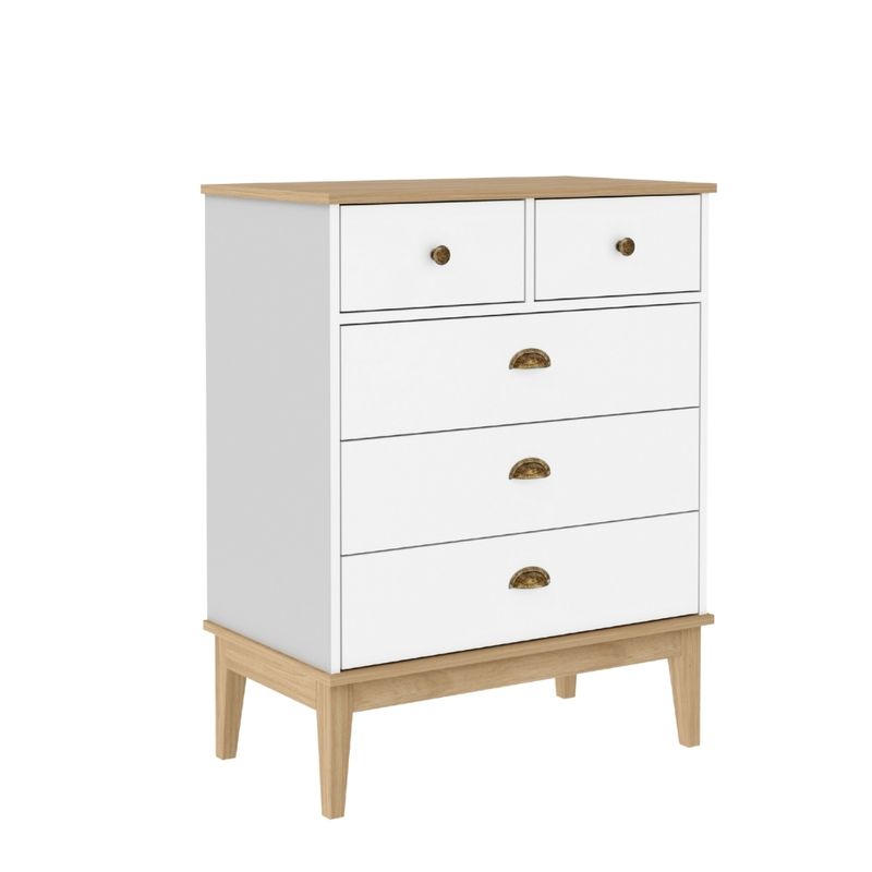 Comoda-5-Gavetas-com-Pes-em-Madeira-Colonial-Movelbento