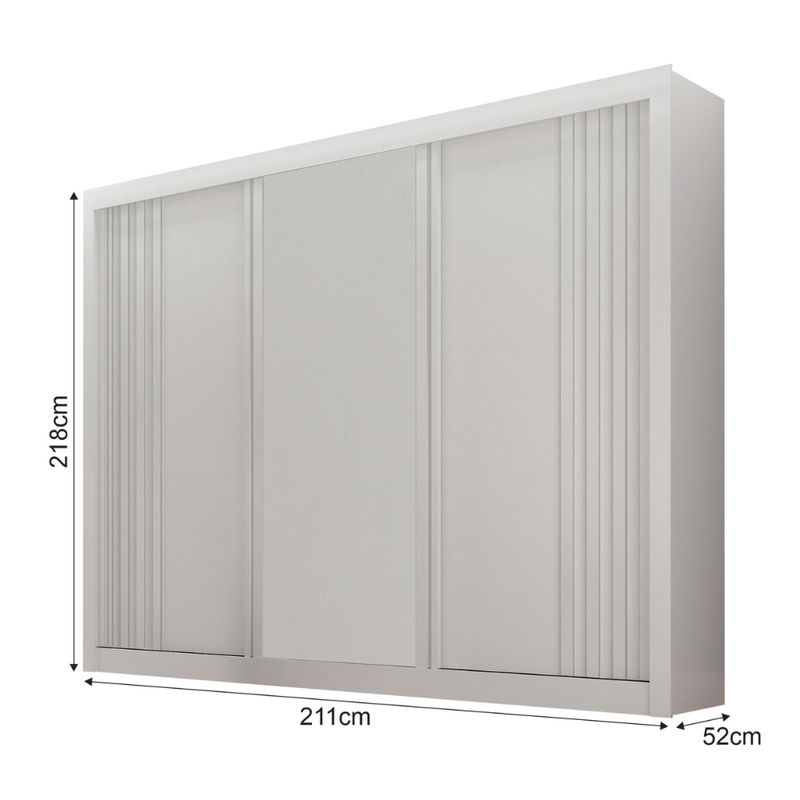 Guarda-Roupa-Casal-Ripado-3-Portas-de-Correr-Em-MDF-Milano-Leifer