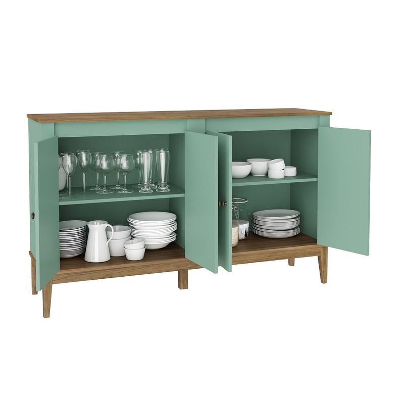 Aparador-Buffet-4-Portas-com-Pes-de-Madeira-Colonial-Movelbento