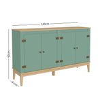 Aparador-Buffet-4-Portas-com-Pes-de-Madeira-Colonial-Movelbento