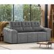 Sofá 3 Lugares Retrátil Reclinável 200cm Suede Suiça Flash