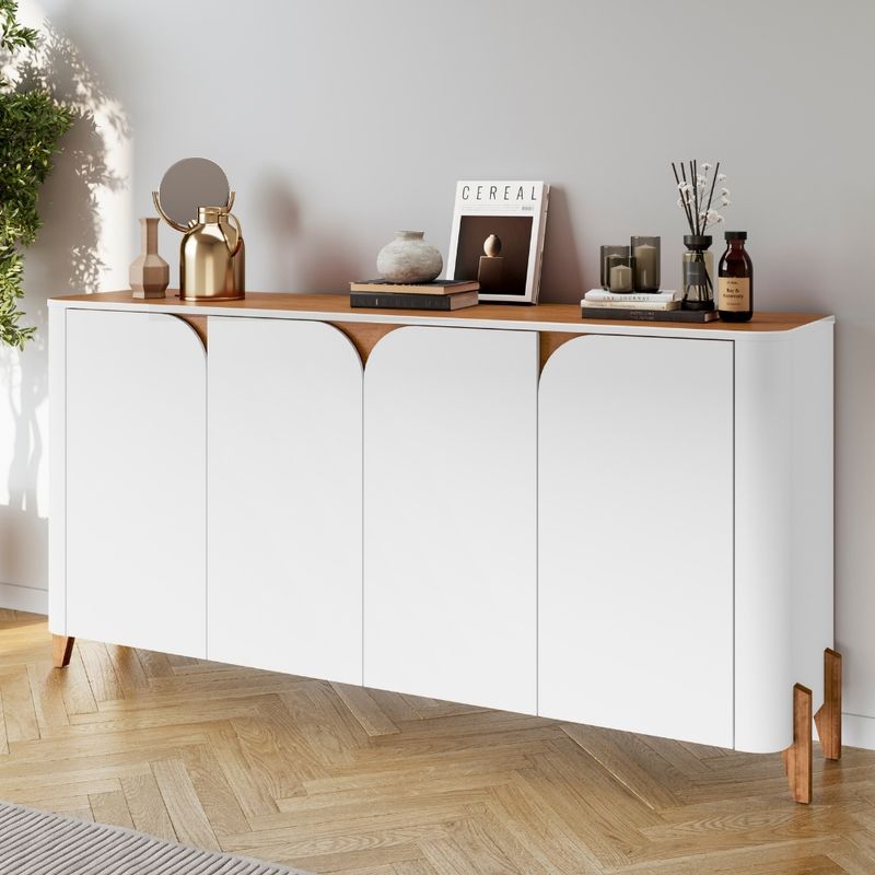 Aparador-Buffet-4-Portas-com-Pes-de-Madeira-Memphis-Casa-D