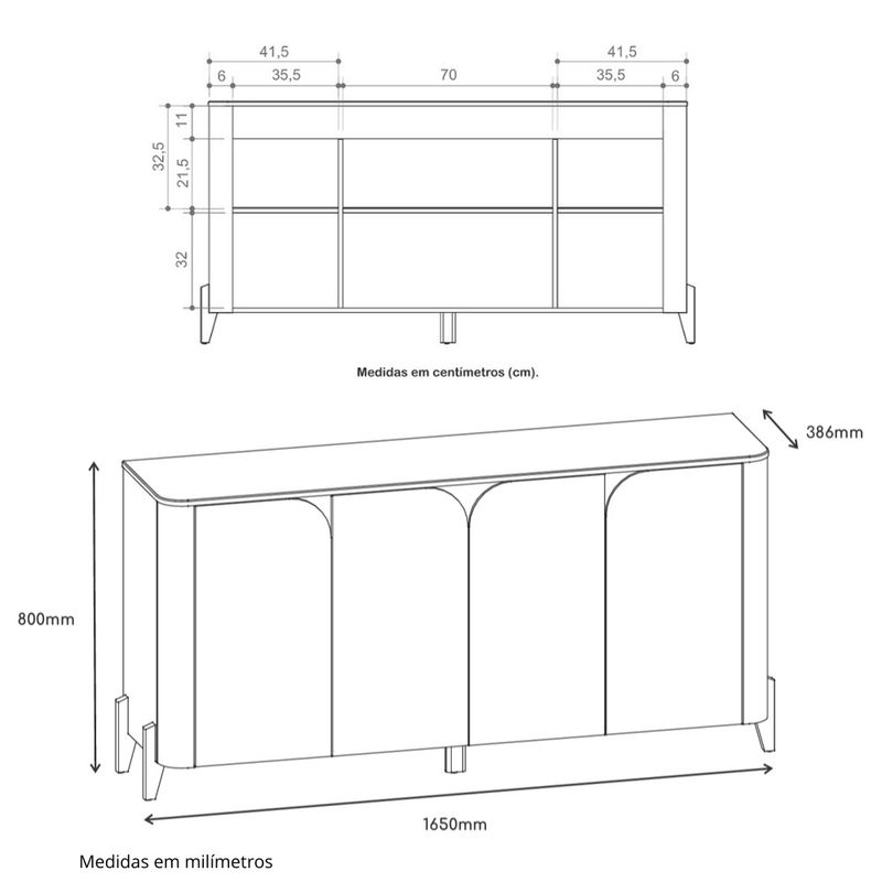 Aparador-Buffet-4-Portas-com-Pes-de-Madeira-Memphis-Casa-D