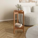 Mesa Lateral 40cm com Pés de Madeira Lizz Casa D