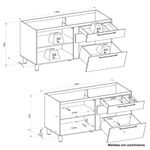 Balcao-em-MDF-1-Porta-3-Gavetas-com-Tampo-Atena-Linea-Brasil