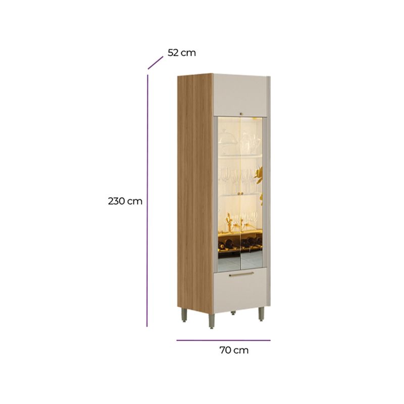 Cristaleira-em-MDF-com-LED-2-Portas-de-Vidro-1-Gaveta-Atena-Linea-Brasil