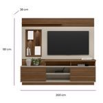 Estante-Home-Ripada-para-TV-ate-60-Polegadas-com-LED-e-Espelho-2-Portas-de-Correr-Eldorado-2.0-Linea-Brasil