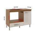 Balcao-para-Cooktop-com-Tampo-1-Porta-e-1-Gaveta-Indekes