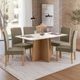 Conjunto Sala de Jantar Mesa Isa 160cm e 6 Cadeira Elegance Veludo Sonetto