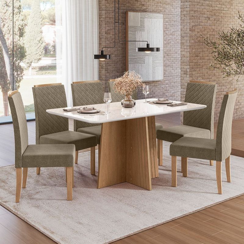 Conjunto-Sala-de-Jantar-Mesa-Isa-160cm-e-6-Cadeira-Elegance-Veludo-Sonetto