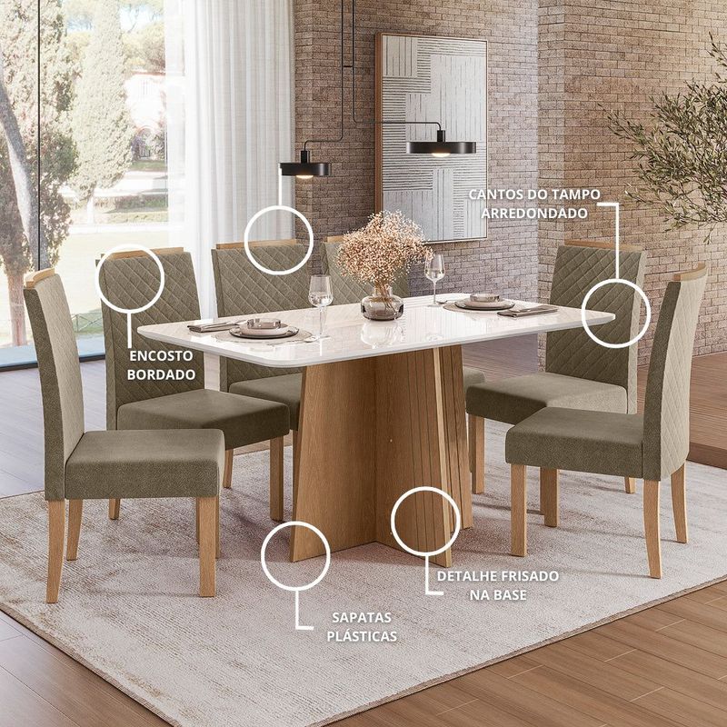 Conjunto-Sala-de-Jantar-Mesa-Isa-160cm-e-6-Cadeira-Elegance-Veludo-Sonetto