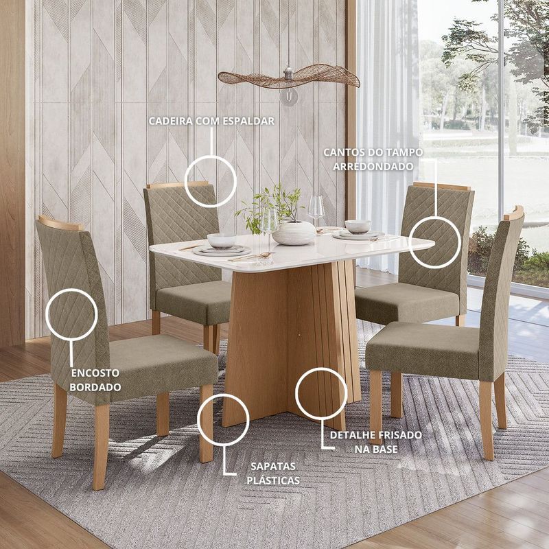 Conjunto-Sala-de-Jantar-Mesa-Isa-120cm-e-4-Cadeira-Elegance-Veludo-Sonetto