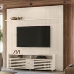 Rack-com-Painel-Frisado-para-TV-ate-65-Polegadas-2-Portas-de-Correr-com-Rodizios-Frizz-New-Prestige-Madetec