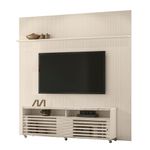 Rack-com-Painel-Frisado-para-TV-ate-65-Polegadas-2-Portas-de-Correr-com-Rodizios-Frizz-New-Prestige-Madetec