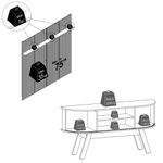 Rack-com-Painel-Frisado-para-TV-ate-75-Polegadas-2-Portas-Flexiveis-com-Pes-New-Laguna-Madetec