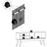 Rack-com-Painel-Frisado-para-TV-ate-65-Polegadas-2-Portas-de-Correr-com-Pes-New-Premium-Madetec