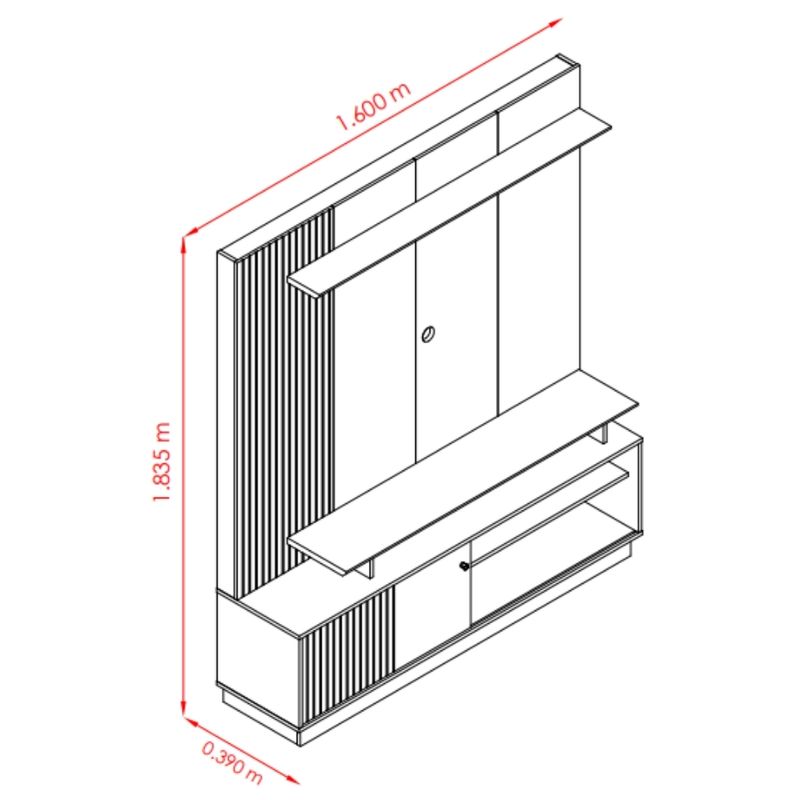 Estante-Home-Frisado-para-TV-ate-65-Polegadas-1-Porta-de-Correr-Ares-Madetec