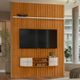 Rack com Painel Frisado para TV até 65 Polegadas 2 Portas Flexíveis New Monte Carlo Madetec