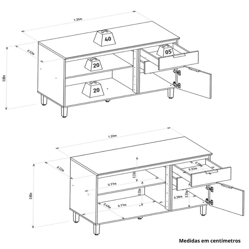 Balcao-3-Portas-2-Gavetas-com-Tampo-em-MDF-Selene-Linea-Brasil