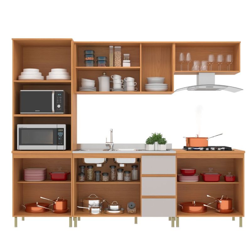 Cozinha-Modulada-5-Pecas-sem-Tampo-MDF-Florenca-Moveis-Sul
