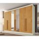 Guarda Roupa Casal com Espelho 6 Portas em MDF Alba Plus Made Marcs