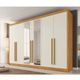 Guarda Roupa Casal com Espelho 6 Portas em MDF Alba Plus Made Marcs