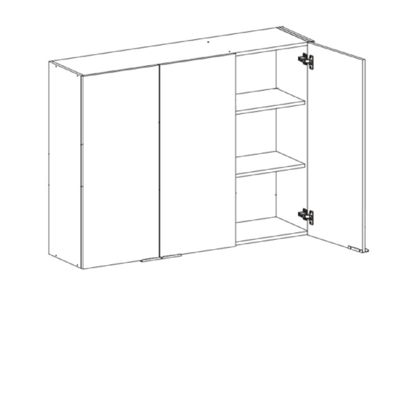 Armario-Aereo-120cm-3-Portas-Lumina-Telasul
