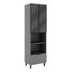 Paneleiro Torre Quente com Vidro 2 Portas 1 Gaveta 70cm Lumina Telasul