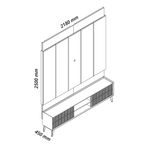 Rack-com-Painel-para-TV-ate-com-LED-75-Polegadas-4-Gavetas-Ripado-MDF-com-Pes-em-Madeira-Magnifico-Gelius
