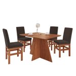 ConjuntoSala de Jantar Mesa 120cm e 4 Cadeiras Joli 150/14 Zamarchi