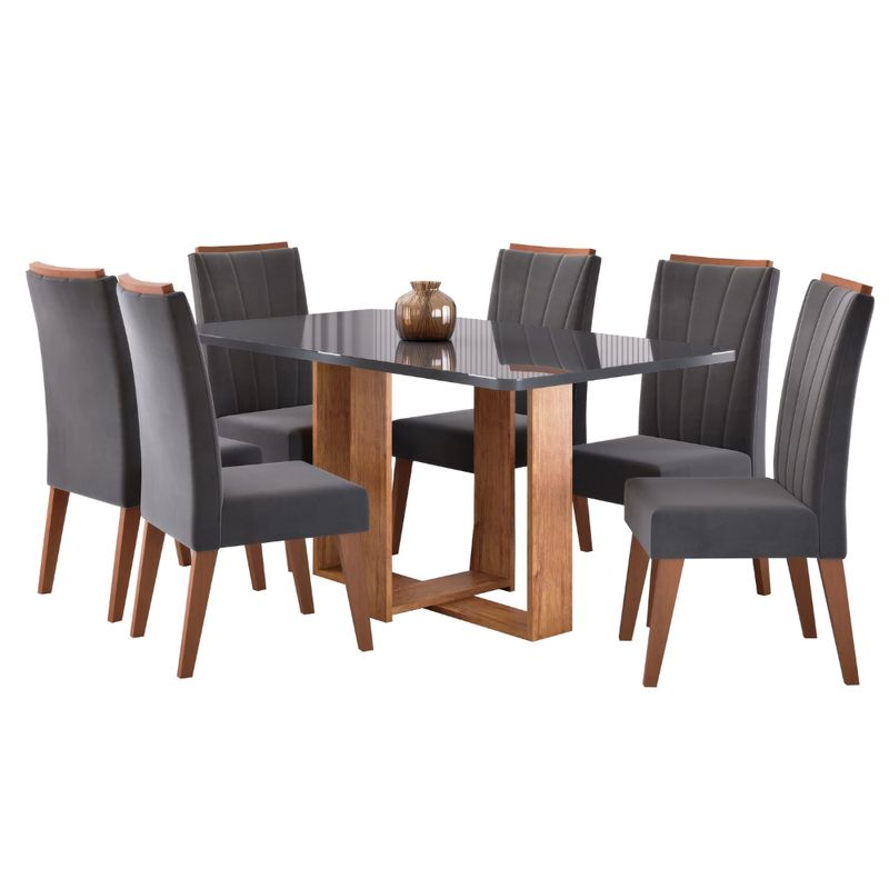 Conjunto-Sala-de-Jantar-Mesa-Berlim-com-Tampo-de-Vidro-e-6-Cadeiras-Safira-Viero