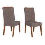 Conjunto Sala de Jantar Mesa Berlim com Tampo de Vidro 4 Cadeiras Safira Viero