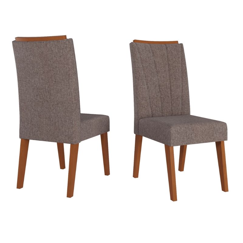 Conjunto Sala de Jantar Mesa Berlim com Tampo de Vidro 4 Cadeiras Safira Viero