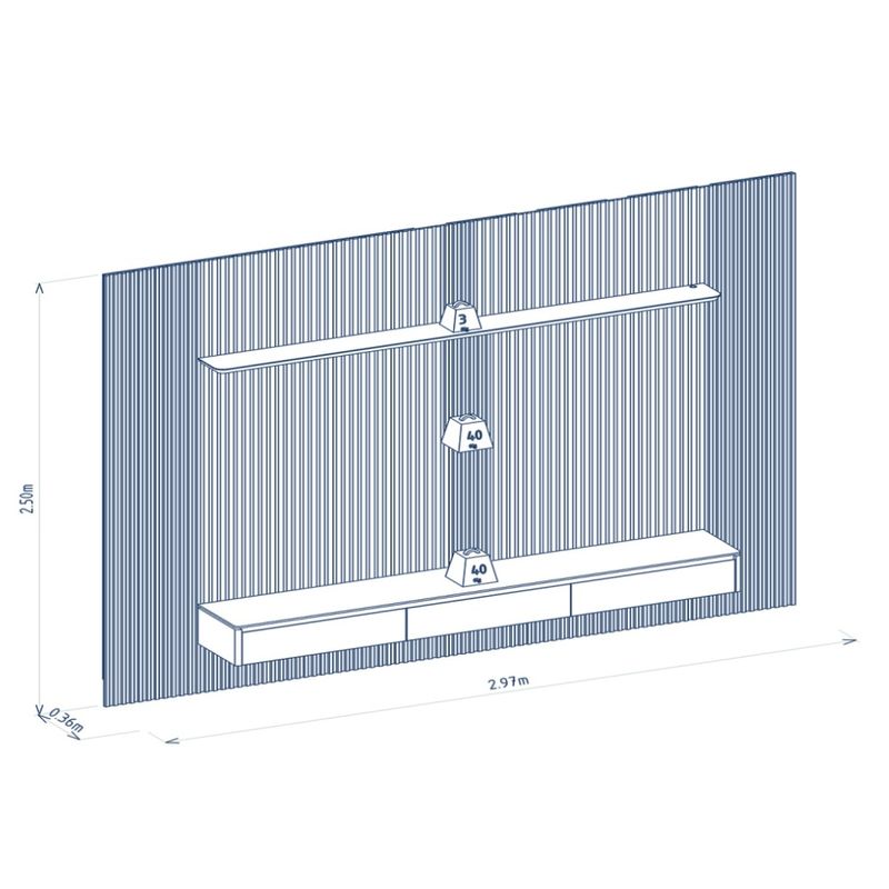 Painel-Ripado-para-TV-ate-85-Polegadas-com-LED-3-Portas-Modular-3.0-Linea-Brasil