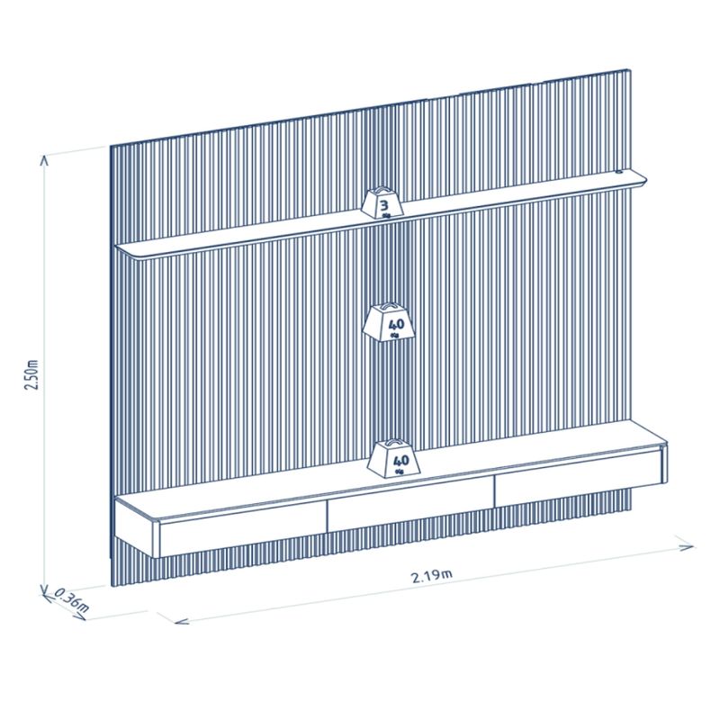 Painel-Ripado-para-TV-ate-85-Polegadas-com-LED-3-Portas-Modular-2.2-Linea-Brasil