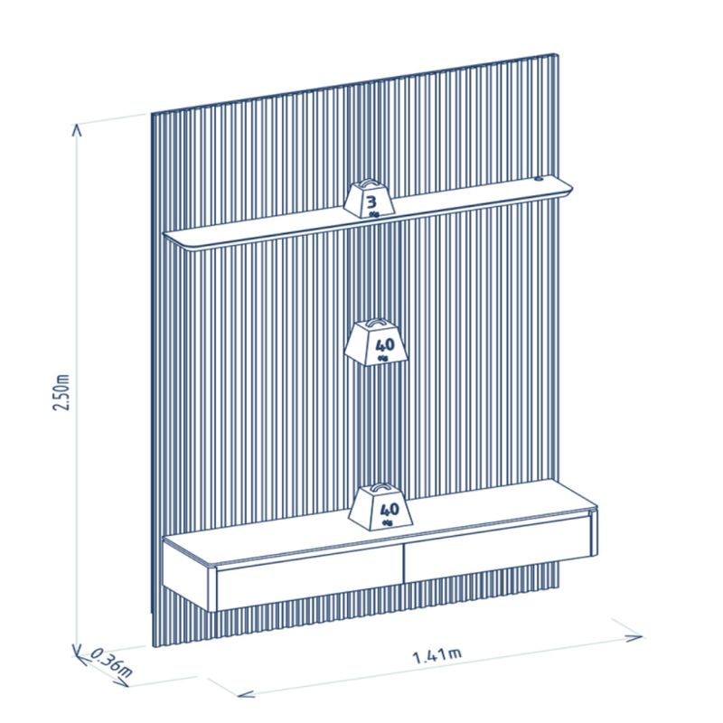 Painel-Ripado-para-TV-ate-60-Polegadas-com-LED-2-Portas-Modular-1.4-Linea-Brasil