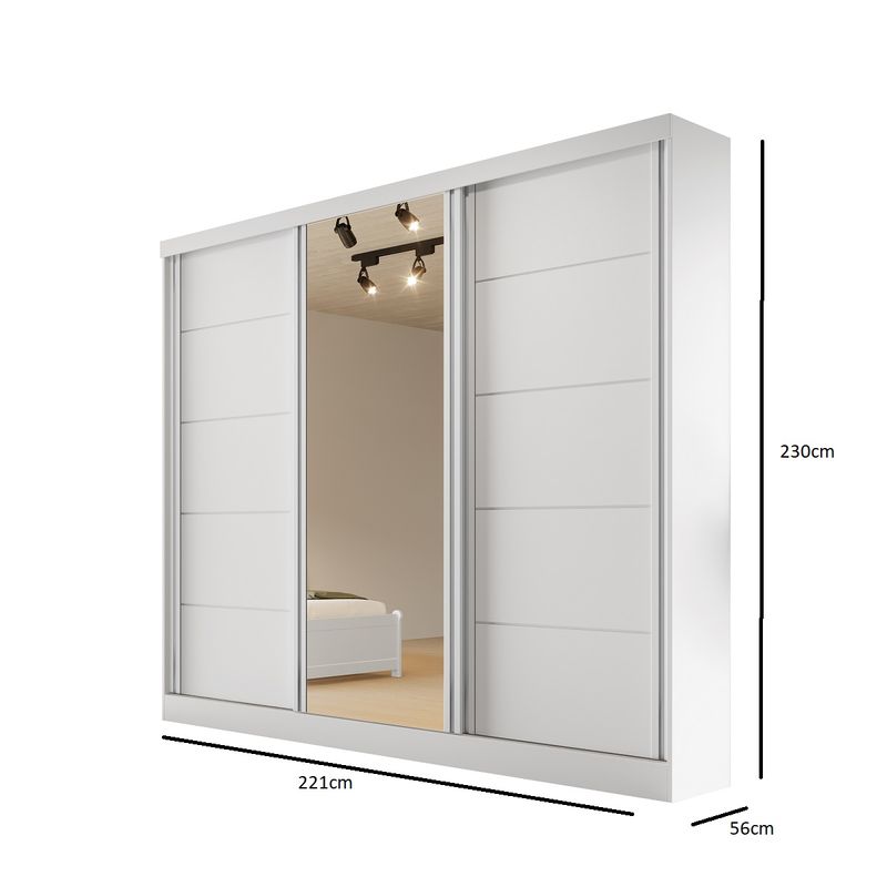 Guarda-Roupa-Casal-com-Espelho-3-Portas-de-Correr-em-MDF-Capri-Bianchi