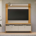 Estante Home para TV até 55 Polegadas Extensivel 2 Portas com Pés de Madeira Dubai 16 Tulum Linea Brasil