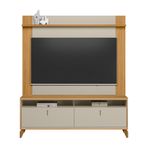 Estante Home para TV até 55 Polegadas Extensivel 2 Portas com Pés de Madeira Dubai 16 Tulum Linea Brasil