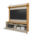 Estante Home para TV até 55 Polegadas Extensivel 2 Portas com Pés de Madeira Dubai 16 Tulum Linea Brasil