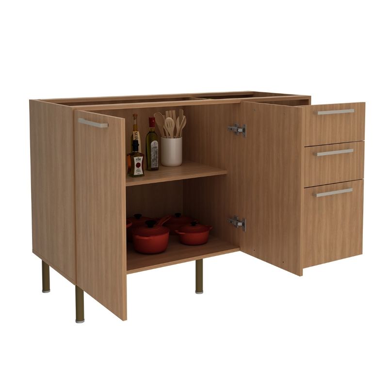 Balcao-2-Portas-3-Gavetas-sem-Tampo-CZ3100-Tecno-Mobili